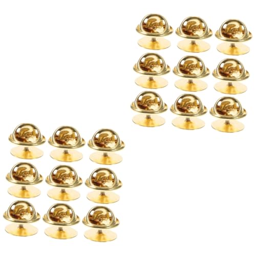 HAPINARY 100 Sätze Locking Pin Backs für Emaille Anstecker mit Goldfarbener Basis für DIY Broschen Krawattennadeln Accessoires Hüte und Abzeichen von HAPINARY