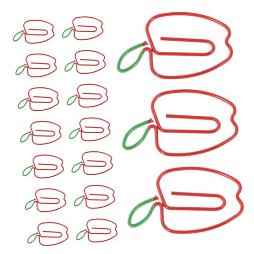 HAPINARY 100 Stück Apfel Büroklammern aus Metall Dekorative Bunte Paper Clips für Journale Lesezeichen Kreative Geschenke Leicht Handlich und Reisetauglich von HAPINARY
