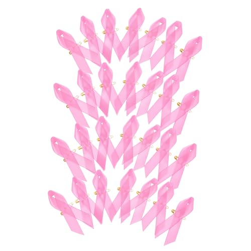 HAPINARY 100 Stück Brustkrebs bewusstseinsbänder Brosche Pinkes Fundraising Zubehör Leicht Ansteckbar Unterstützend für Frauen Brustkrebsprävention und Awareness Aktion von HAPINARY