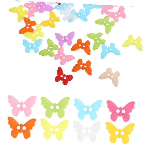 HAPINARY 100 Stück Bunte Bastelknöpfe Resin Flachknöpfe für DIY Scrapbooking Malerei und Weihnachtsdekorationen für Kinderprojekte und Kreative Bastelideen von HAPINARY