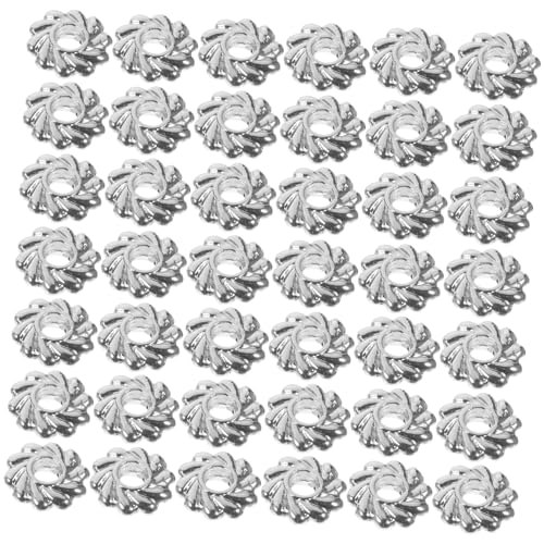 HAPINARY 100 Stück Delicate Alloy Spacer Beads Silber für Schmuckherstellung DIY Armbänder Halsketten Ohrringe Bastelperlen Zubehör HAPINARY 100 Stück Delicate Alloy Spacer Beads Silber für Schmuckherstellung DIY Armbänder Halsketten Ohrringe Bastelperlen Zubehör von HAPINARY
