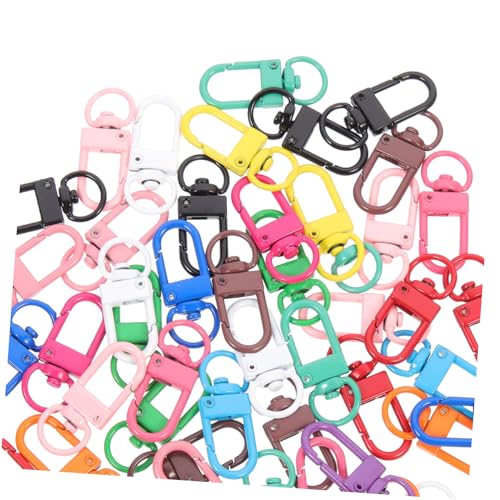 HAPINARY 100 Stück Drehbare Karabinerhaken Zinklegierung Klauenschnallen für Schlüsselanhänger DIY Handtaschen und Bastelprojekte und Vielseitig Einsetzbar von HAPINARY
