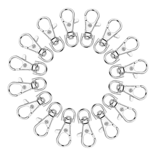 HAPINARY 100 Stück Drehbare Karabinerhaken aus Metall Vielseitige Kleine Lobster Claw Verschlüsse für Schlüsselanhänger DIY Schmuck Lanyards und Taschen Zubehör Leicht zu Öffnen und von HAPINARY