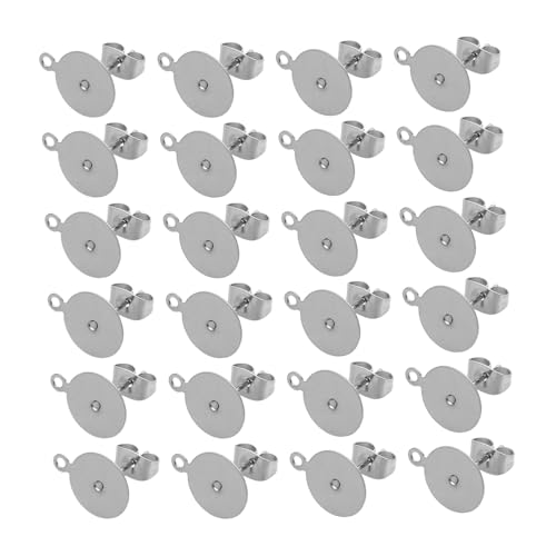 HAPINARY 100 Stück Flache Runde Ohrstecker Basisstifte mit Ohrstecker Verschlüssen für Diy Schmuckherstellung Robust und Komfortabel für Ohrringe HAPINARY 100 Stück Flache Runde Ohrstecker Basisstifte mit Ohrstecker Verschlüssen für Diy Schmuckherstellung Robust und Komfortabel für Ohrringe von HAPINARY