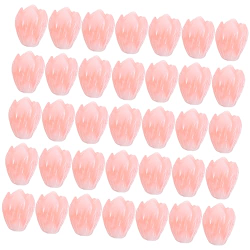 HAPINARY 100 Stück Gefräste Jasminblumen Perlen Korallenimitat Hellrosa Schmuckherstellung DIY Armband Halskette Bastelperlen von HAPINARY
