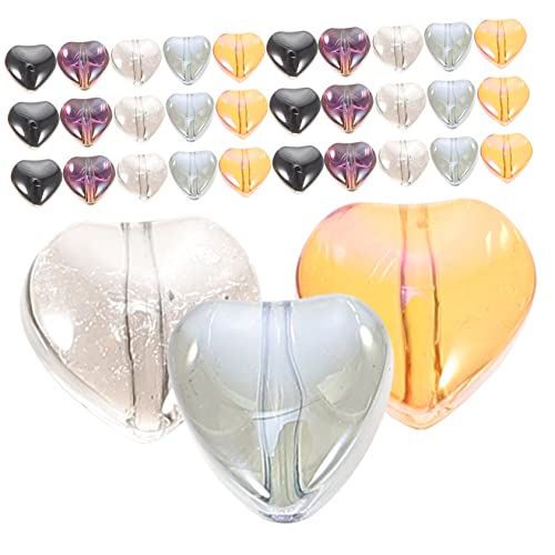 HAPINARY 100 Stück Glasperlen Herzform Bastelperlen für Schmuckherstellung DIY Spacer Beads für Armbänder für Handarbeiten HAPINARY 100 Stück Glasperlen Herzform Bastelperlen für Schmuckherstellung DIY Spacer Beads für Armbänder für Handarbeiten von HAPINARY