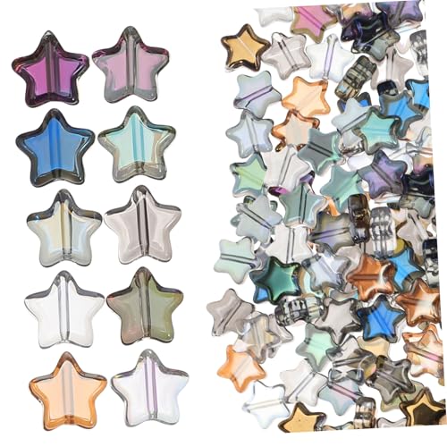 HAPINARY 100 Stück Glasstern Perlen Sternförmige Spacer Beads Bunte Glasperlen mit Farben Für Schmuckherstellung Wie Armbänder Halsketten Ohrringe Vielseitige Diy Bastelperlen HAPINARY 100 Stück Glasstern Perlen Sternförmige Spacer Beads Bunte Glasperlen mit Farben Für Schmuckherstellung Wie Armbänder Halsketten Ohrringe Vielseitige Diy Bastelperlen von HAPINARY