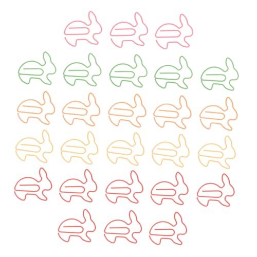 HAPINARY 100 Stück Hasenförmige Büroklammern Niedliche Tier-design Lesezeichen und Aktenklammern Vielseitige Rabbit Shaped Paperclips für Schüler Lehrer und Büroorganisation von HAPINARY