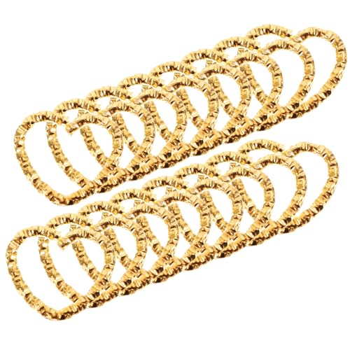 HAPINARY 100 Stück Herzförmige Sprungringe Metallringe für Schmuckherstellung DIY Schlüsselanhänger Zubehör Kleine Öffnung Liebe Herz Schmuck Charms Goldene Farbe von HAPINARY
