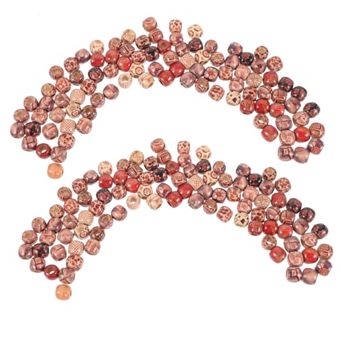 HAPINARY 100 Stück Holzperlen für Haare Leichte Polierte Dreadlock Zopf schmuckperlen DIY Bastel Schmuckzubehör Vielseitig für Haar Armbänder und Halsketten Naturfarben HAPINARY 100 Stück Holzperlen für Haare Leichte Polierte Dreadlock Zopf schmuckperlen DIY Bastel Schmuckzubehör Vielseitig für Haar Armbänder und Halsketten Naturfarben von HAPINARY