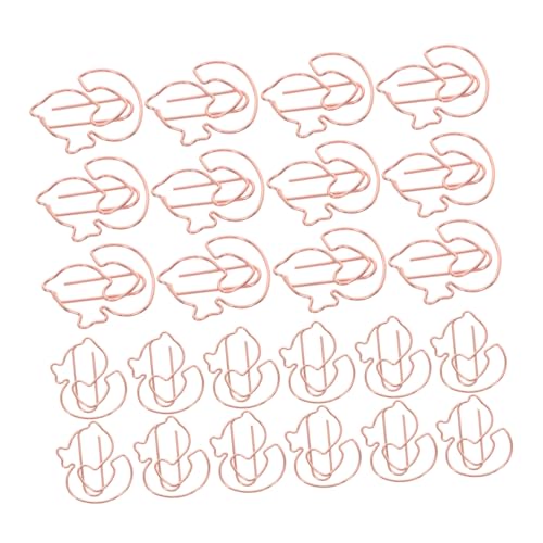 HAPINARY 100 Stück Kleine Büroklammern in Entenform Dekorative Metall-klammern für Schule und Büro Stabile Tierform-clip Kreative Papierhalter für Dokumente und Lesezeichen Roségoldfarben HAPINARY 100 Stück Kleine Büroklammern in Entenform Dekorative Metall-klammern für Schule und Büro Stabile Tierform-clip Kreative Papierhalter für Dokumente und Lesezeichen Roségoldfarben von HAPINARY