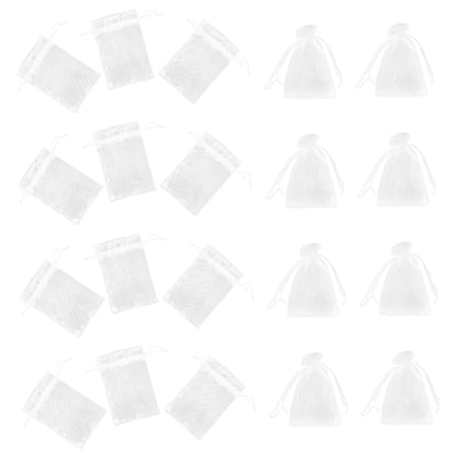 HAPINARY 100 Stück Kleine Weiße Organzasäckchen mit Zugband Dekorative Geschenkbeutel aus Feinem Mesh Vielseitig für Schmuck Süßigkeiten Partygeschenke für Hochzeit Geburtstag Weihnachten HAPINARY 100 Stück Kleine Weiße Organzasäckchen mit Zugband Dekorative Geschenkbeutel aus Feinem Mesh Vielseitig für Schmuck Süßigkeiten Partygeschenke für Hochzeit Geburtstag Weihnachten von HAPINARY