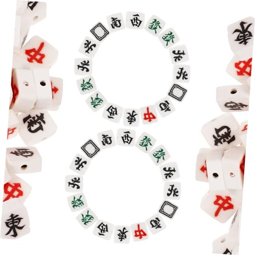 HAPINARY 100 Stück Mahjong Perlen, Perlenanhänger, DIY Schmuckmaterialien, Armbandherstellungszubehör, Ton Abstandsperlen, Mahjong Abstandsperlen, Perlen Sets, Tonschmuck, Lose Perlen, HAPINARY 100 Stück Mahjong Perlen, Perlenanhänger, DIY Schmuckmaterialien, Armbandherstellungszubehör, Ton Abstandsperlen, Mahjong Abstandsperlen, Perlen Sets, Tonschmuck, Lose Perlen, von HAPINARY