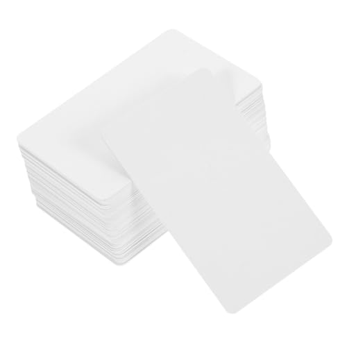 HAPINARY 100 Stück PVC Blankokarten Doppelseitig Bedruckbar Weiße Karten für Visitenkarten Id Karten Vielseitig Einsetzbar für Drucker und Kreative Projekte von HAPINARY