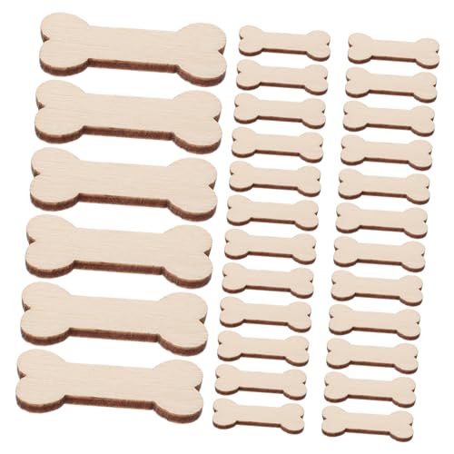 HAPINARY 100 Stück Teiliges Holzscheiben Knochenform für Diy Bastelprojekte Natürliche Ungefertigte Holzanhänger für Party Dekorationen und Kreative Heimdeko von HAPINARY