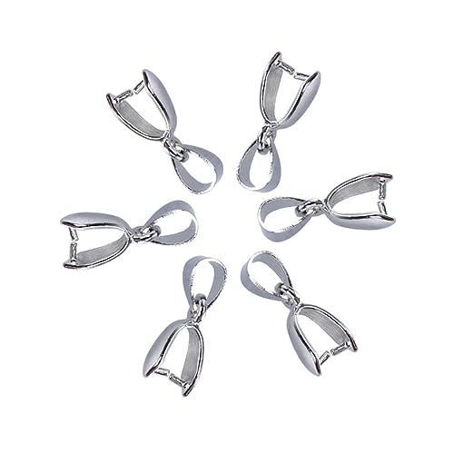 HAPINARY 100 Stück Teiliges Metall Pinch Clasp Bails Silber Langlebige Messing Schmuckverbinder Rostfrei für DIY Schmuckherstellung und Anhänger Kreationen HAPINARY 100 Stück Teiliges Metall Pinch Clasp Bails Silber Langlebige Messing Schmuckverbinder Rostfrei für DIY Schmuckherstellung und Anhänger Kreationen von HAPINARY