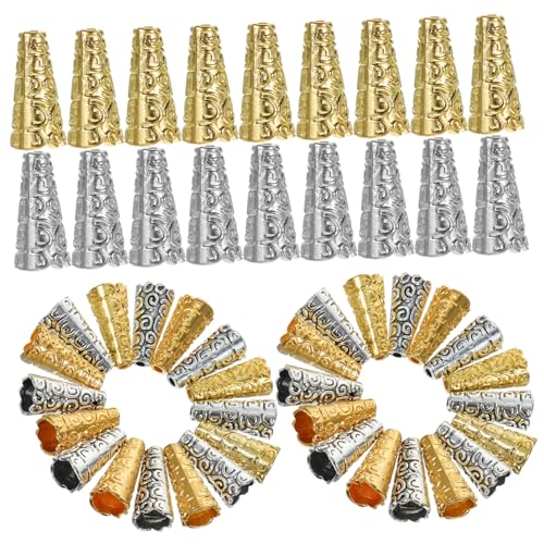 HAPINARY 100 Stück Teiliges Tassel endkappen Schmuckherstellung Austauschbare Metallkappen in Antiksilber und Gold Geeignet für Leder Schmuckbänder DIY Bastelzubehör für Ohrringe Anhänger HAPINARY 100 Stück Teiliges Tassel endkappen Schmuckherstellung Austauschbare Metallkappen in Antiksilber und Gold Geeignet für Leder Schmuckbänder DIY Bastelzubehör für Ohrringe Anhänger von HAPINARY