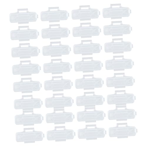 HAPINARY 100 Stück Transparente Kabelmarkierer Halterung Wasserdichtes Kunststoff case für Kabelbeschriftung Widerstandsfähig Platzsparend Einfache Installation mit Kabelbinder Vielseitig von HAPINARY