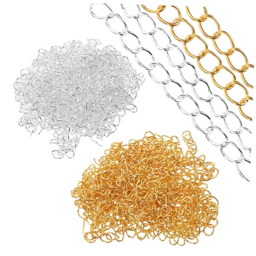 HAPINARY 100 Stück Verlängerungsketten Schmuckverlängerung für Halsketten Armbänder Fußkettchen DIY Zubehör Silber und Gold Je Langlebig Vielseitig Einsetzbar HAPINARY 100 Stück Verlängerungsketten Schmuckverlängerung für Halsketten Armbänder Fußkettchen DIY Zubehör Silber und Gold Je Langlebig Vielseitig Einsetzbar von HAPINARY