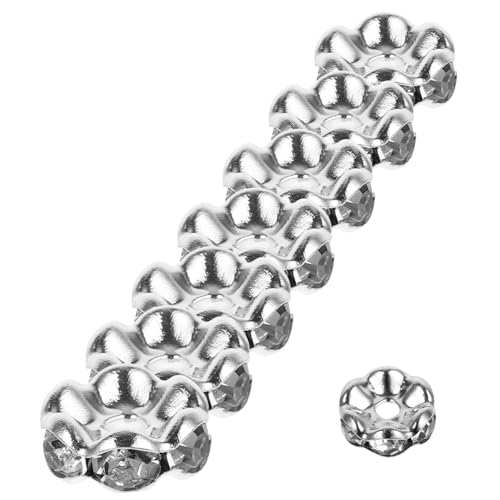 HAPINARY 100 Stück Wellenförmige Spacer Perlen DIY Schmuckzubehör für Armbänder und Bastelperlen für Gestalten und Handarbeiten von HAPINARY