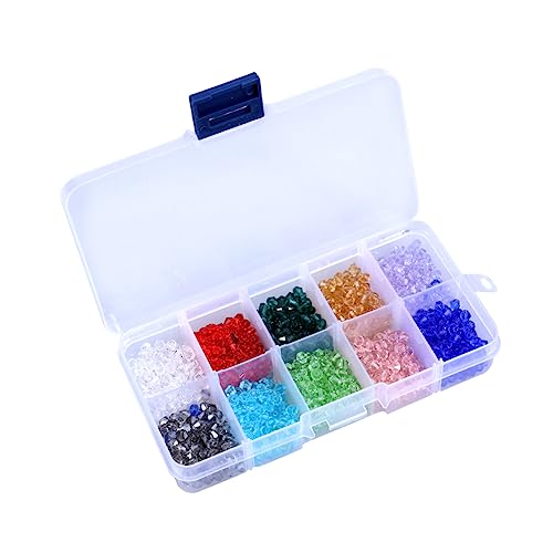 HAPINARY 1000 Stück DIY Wasserklare Kristall Glasperlen Farben Rhombus Form für Armbänder und Geeignet für Schmuckherstellung und Bastelprojekte HAPINARY 1000 Stück DIY Wasserklare Kristall Glasperlen Farben Rhombus Form für Armbänder und Geeignet für Schmuckherstellung und Bastelprojekte von HAPINARY