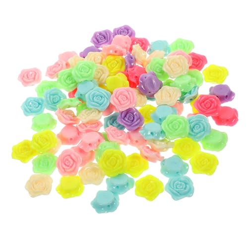 HAPINARY 100Stücke Rosenformperlen Mehrfarbige Harzperlen für DIY Schmuckherstellung für Armbänder und Handwerksprojekte mit Design Einfach HAPINARY 100Stücke Rosenformperlen Mehrfarbige Harzperlen für DIY Schmuckherstellung für Armbänder und Handwerksprojekte mit Design Einfach von HAPINARY