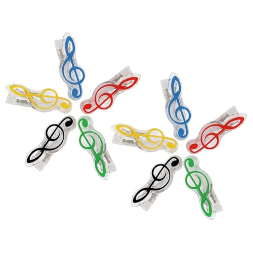 HAPINARY 10Stücke Musiknoten und Papierhalter Clips Notenklammern für Musikbücher Vielseitige Büroklammern Sicherer Halt Robust und Leicht für Musiklehrer und Bürobedarf von HAPINARY