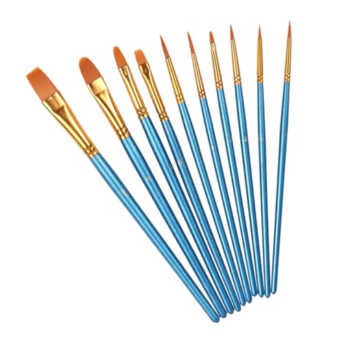 HAPINARY 10stücke Teiliges Set Wasserfarben Pinsel Mit Blauen Holzgriffen Für Und Ölfarben Geeignet Für Künstler Aller Leicht Und Tragbar HAPINARY 10stücke Teiliges Set Wasserfarben Pinsel Mit Blauen Holzgriffen Für Und Ölfarben Geeignet Für Künstler Aller Leicht Und Tragbar von HAPINARY