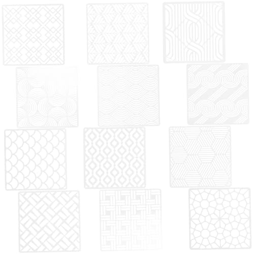 HAPINARY 12 Blatt Teiliges Geometrische Schablonen aus Langlebigem Pet Wiederverwendbare Malvorlagen für DIY Bastelprojekte Verarbeitung und Glatte Kanten für Kreative Dekoration und HAPINARY 12 Blatt Teiliges Geometrische Schablonen aus Langlebigem Pet Wiederverwendbare Malvorlagen für DIY Bastelprojekte Verarbeitung und Glatte Kanten für Kreative Dekoration und von HAPINARY