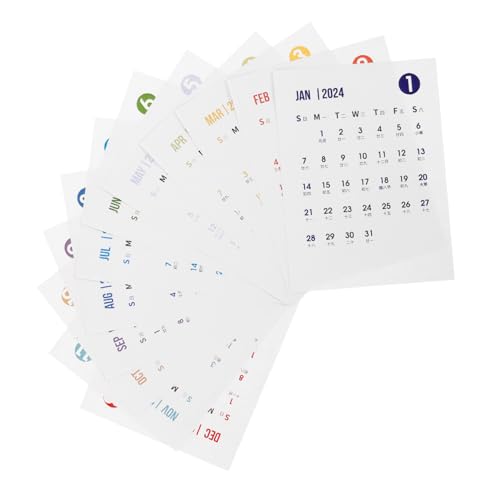 HAPINARY 12 Blatt Tischkalenderaufkleber, Notizblock Kalenderaufkleber, Praktische Notizbuch Kalenderaufkleber, 2024, Dekorative Kalenderaufkleber, Scrapbook Aufkleber, Notizbuch HAPINARY 12 Blatt Tischkalenderaufkleber, Notizblock Kalenderaufkleber, Praktische Notizbuch Kalenderaufkleber, 2024, Dekorative Kalenderaufkleber, Scrapbook Aufkleber, Notizbuch von HAPINARY
