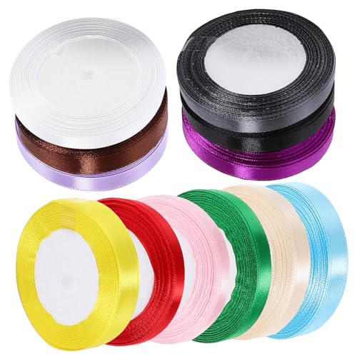 HAPINARY 12 Rollen Bunte Polyester Geschenkband Breit Reißfestes Bastelband für Geschenkverpackung DIY Dekoration Vielseitig für Hochzeit Geschenke Sträuße Festtagsdeko HAPINARY 12 Rollen Bunte Polyester Geschenkband Breit Reißfestes Bastelband für Geschenkverpackung DIY Dekoration Vielseitig für Hochzeit Geschenke Sträuße Festtagsdeko von HAPINARY