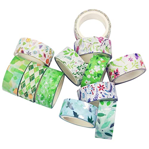 HAPINARY 12 Rollen Washi Tape, Geschenkverpackungsbänder, Deko Klebebänder, Selbstklebende Bänder, DIY Klebebänder, Party Zubehör, Album, DIY Aufkleberbänder Für Scrapbooking, Scrapbook, von HAPINARY