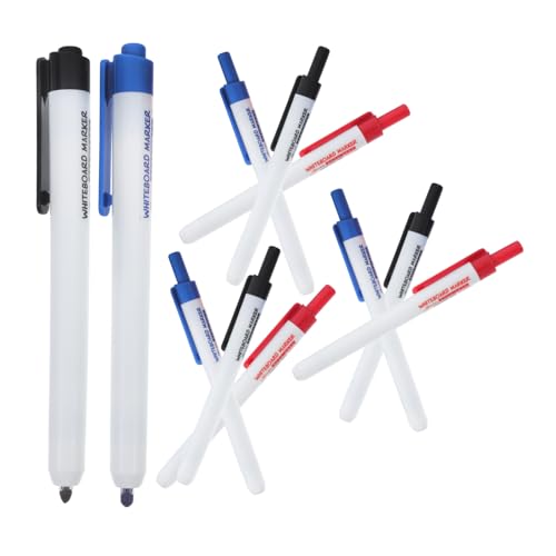 HAPINARY 12 Stück Abwischbare Marker für Whiteboards und Wiederverwendbare Langlebige Stifte für Schule Büro und Zuhause für Planer und Kalender von HAPINARY