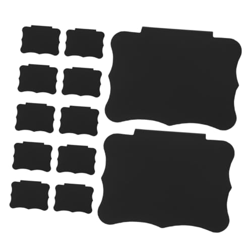 HAPINARY 12 Stück Beschreibbarer Tag -Clip korb benutzerdefinierte Tags für handgefertigte Artikel Regaletikettenhalter Hängende Dateibezeichnungen Mülletiketten zum Aufclipsen PVC Schwarz von HAPINARY