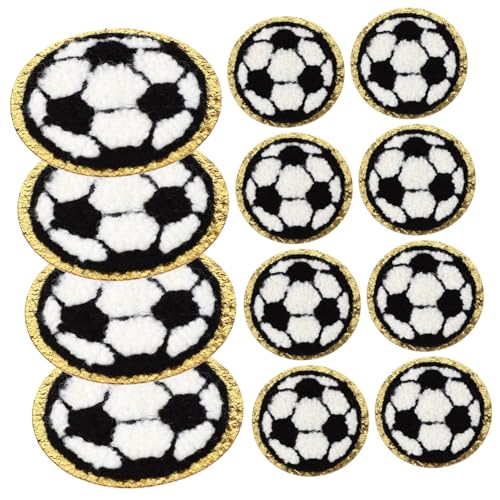 HAPINARY 12 Stück Fußball Patches für Kleidung Austauschbare Strapazierfähige Applikationen für Hüte Jacken und Bastelprojekte Dekorative und Vielseitige Patches für DIY Projekte von HAPINARY