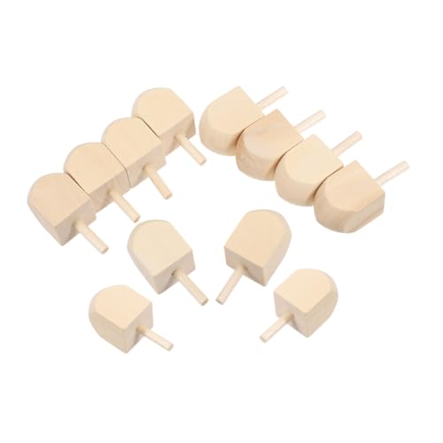 HAPINARY 12 Stück Hanukkah Holz Dreidel Blank zum Bemalen DIY Handwerksprojekt für Traditionelle Chanukah Kreative Bastelidee für Festtage und Familienfeiern von HAPINARY