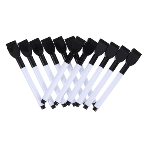 HAPINARY 12 Stück Löschbare Whiteboard Marker mit Feiner Spitze und Radierkappe Wasserbasierte Schnelltrocknende Stifte für Schule Büro und Kreatives Arbeiten von HAPINARY