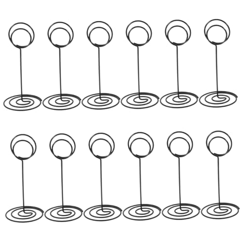 HAPINARY 12 Stück Notizmappe, Tischkartenhalter Für Den Tisch, Schwarz, Tischnummernhalter, Tischkartenhalter, Bilderhalter, Ständer, Tischschildhalter, Tischkarten Clip, Bilderhalter HAPINARY 12 Stück Notizmappe, Tischkartenhalter Für Den Tisch, Schwarz, Tischnummernhalter, Tischkartenhalter, Bilderhalter, Ständer, Tischschildhalter, Tischkarten Clip, Bilderhalter von HAPINARY