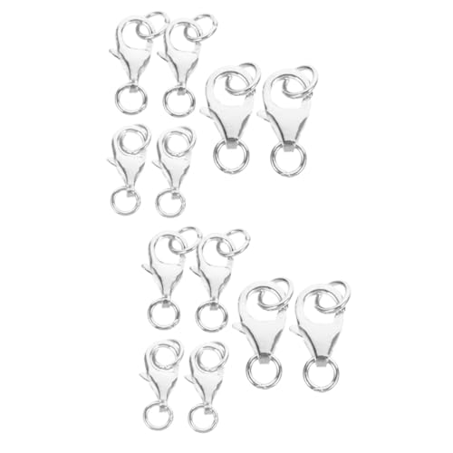 HAPINARY 12 Stück Silberschmuckzubehör, Karabinerschnalle, Armbandverschlüsse, Kleiner Karabinerverschluss, Karabinerhaken, Schmuckverschlüsse, Karabinerverschlüsse Für Schmuck von HAPINARY
