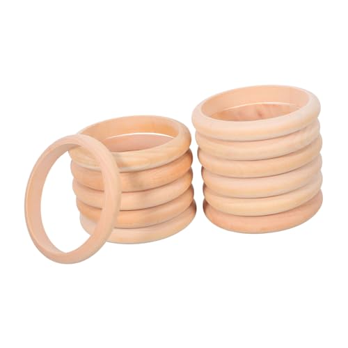 HAPINARY 12 Stück Teiliges Blanko Holzarmbänder aus Natürlichem Holz Glatte Unbemalte Holzringe als DIY Schmuckverbinder für Basteln Schmuckherstellung und Armbandgestaltung HAPINARY 12 Stück Teiliges Blanko Holzarmbänder aus Natürlichem Holz Glatte Unbemalte Holzringe als DIY Schmuckverbinder für Basteln Schmuckherstellung und Armbandgestaltung von HAPINARY