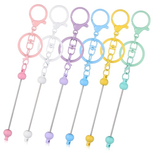 HAPINARY 12 Stück Teiliges Bunte Beadable Keychain Bars mit Metall Lobster Verschluss Vielseitige DIY Schlüsselanhänger Zubehör für Taschen und Schlüssel Einfache Montage Farbenfrohe Metall HAPINARY 12 Stück Teiliges Bunte Beadable Keychain Bars mit Metall Lobster Verschluss Vielseitige DIY Schlüsselanhänger Zubehör für Taschen und Schlüssel Einfache Montage Farbenfrohe Metall von HAPINARY