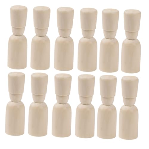 HAPINARY 12 Stück Teiliges DIY Holzpuppen zum Bemalen Holzfiguren für Kreative Bastelidee Fantasie und Handwerklichem Geschick HAPINARY 12 Stück Teiliges DIY Holzpuppen zum Bemalen Holzfiguren für Kreative Bastelidee Fantasie und Handwerklichem Geschick von HAPINARY