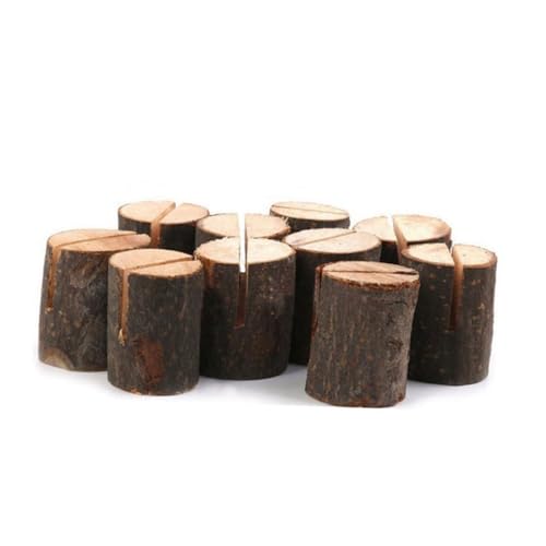 HAPINARY 12 Stück Teiliges Holz Robuster Memo und Menükartenhalter Natürlicher Baumrinden Design Kartenhalter für Hochzeit Party Tischdeko Multifunktional als Foto Zahlen und Notizständer HAPINARY 12 Stück Teiliges Holz Robuster Memo und Menükartenhalter Natürlicher Baumrinden Design Kartenhalter für Hochzeit Party Tischdeko Multifunktional als Foto Zahlen und Notizständer von HAPINARY