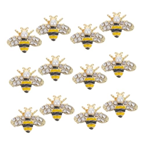 HAPINARY 12 Stück Teiliges Nagelschmuck Biene aus Langlebiger Legierung Niedliche Diy Nail Art Charms Nagel Deko für Kreative Designs Robuste Formbeständige Bienenverzierung von HAPINARY