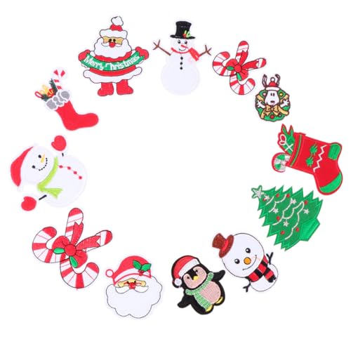HAPINARY 12 Stück Teiliges Weihnachts Applikationen Bunte Bügelaufnäher mit Weihnachtlichen Motiven zum Aufbügeln oder Annähen Kleidung Hüte Jeans und DIY Bastelprojekte HAPINARY 12 Stück Teiliges Weihnachts Applikationen Bunte Bügelaufnäher mit Weihnachtlichen Motiven zum Aufbügeln oder Annähen Kleidung Hüte Jeans und DIY Bastelprojekte von HAPINARY