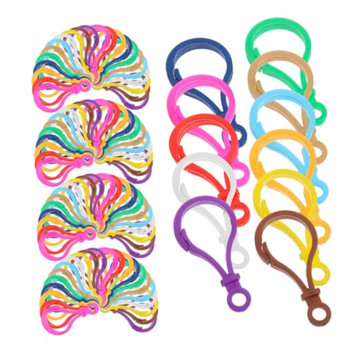 HAPINARY 120 Stück Bunte Kunststoff Schlüsselanhänger Clips Robuste Klammern für DIY Bastelprojekte Schlüsselanhänger Rucksäcke und Anhänger Leichte Plastik Lobster Clips für Kreative von HAPINARY