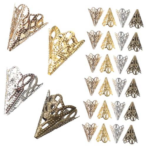 HAPINARY 120 Stück Charms Für Die Schmuckherstellung, Abstandsperlen, Schmuck, Diy, Perlenkappen, Endkappen Für Die Schmuckherstellung, Metallperlenkappen, DIY Zubehör, Perlenkappen Für von HAPINARY