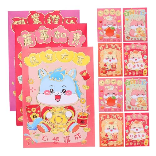 HAPINARY 120 Stück Jahr Des Pferdes Rote Umschläge Lucky Money Packets Chinesische Neujahr Lunar Year Hongbao Für Frühlingsfest Party von HAPINARY