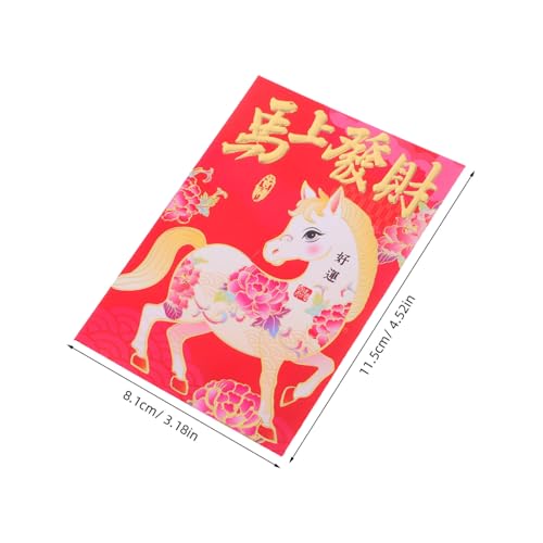 HAPINARY 120 Stück Lunar Envelopes Cartoon Horse Design Großzügige Hong Bao für Chinesisches Neujahr Hochzeit Bunte Geldgeschenkumschläge mit Premium Druck für Festliche Anlässe von HAPINARY