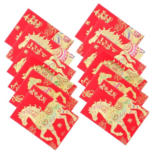 HAPINARY 120 Stück Rote Geldumschläge Vietnamesisches Jahr Des Pferdes Traditionelle Hong Bao Papierumschläge für Frühlingsfest Neujahr Hochzeit Geburtstag Festliche Glückwunschumschläge von HAPINARY